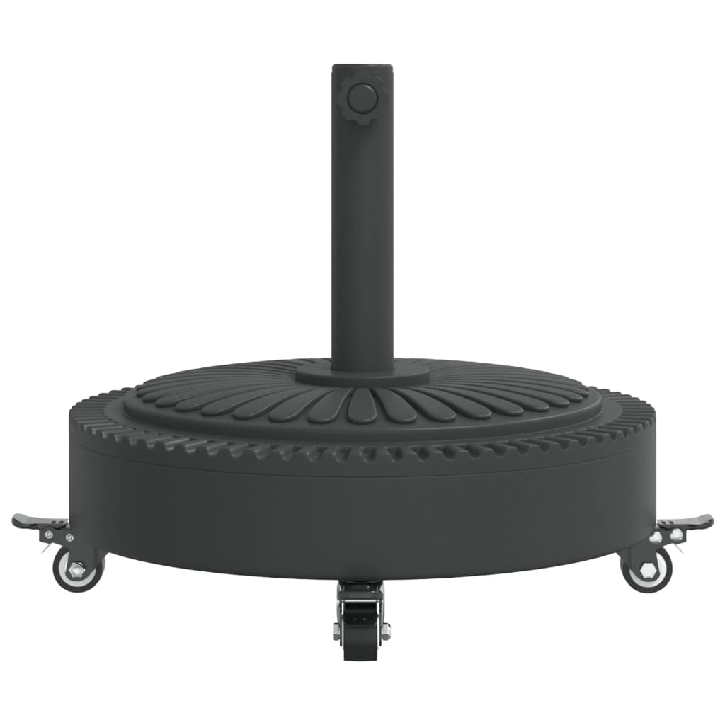 Parasol base with wheels for Ø38 / 48 mm poles 27 kg round