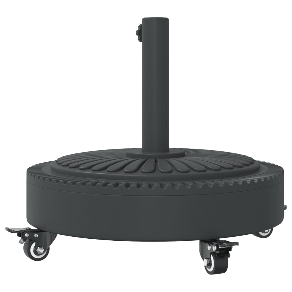 Parasol base with wheels for Ø38 / 48 mm poles 27 kg round