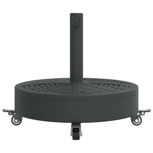 Parasollfot med hjul for Ø38 / 48 mm stenger 27 kg rund