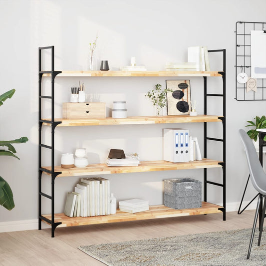 Floating shelf 120x30x4 cm untreated solid acacia wood