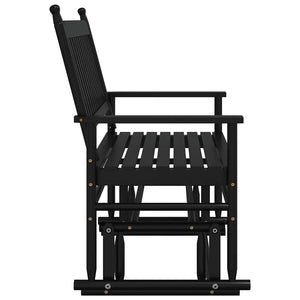 Gyngebenk svart 118x70x104,5 cm heltre poppel