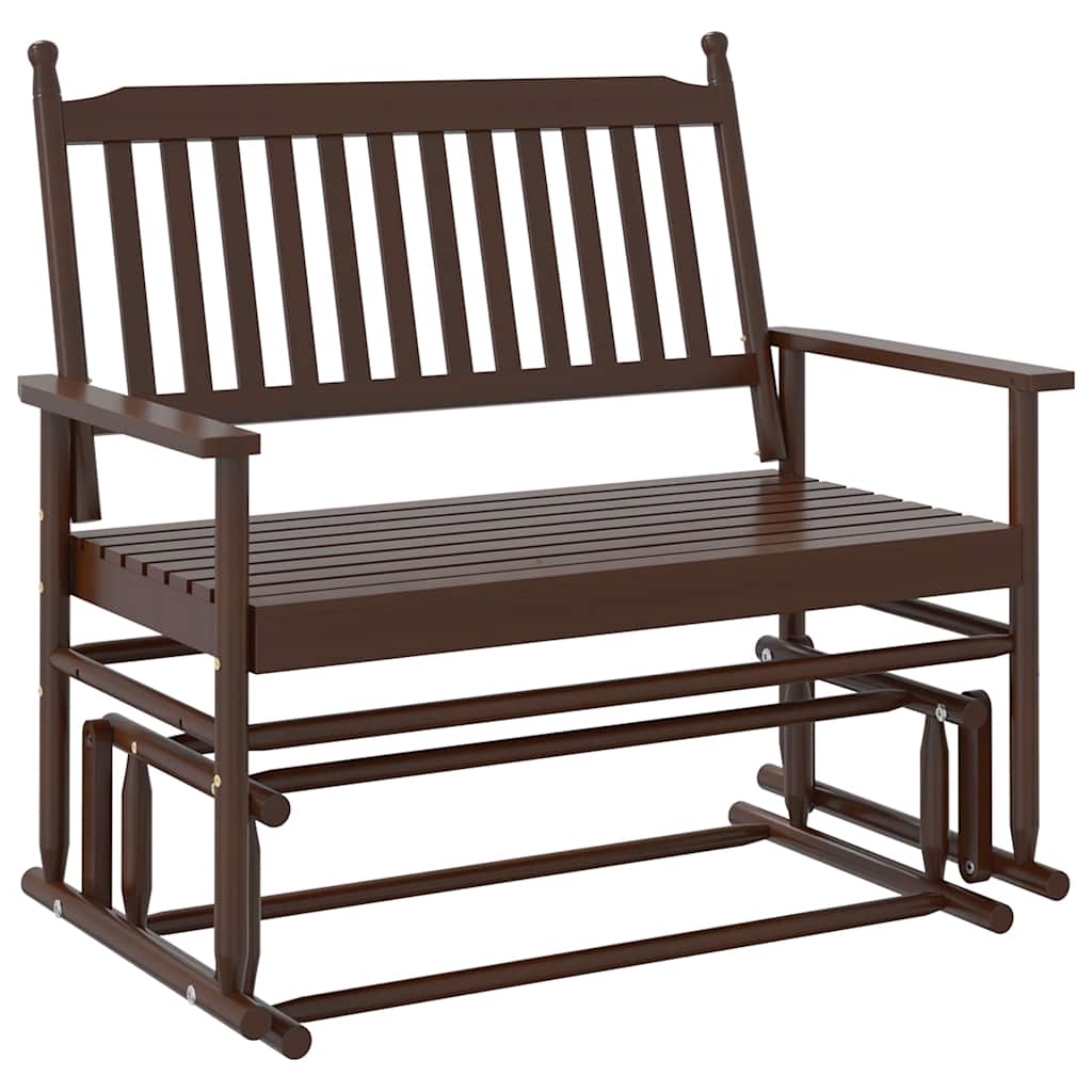 Gyngebenk brun 118x70x104,5 cm heltre poppel