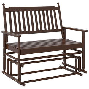 Gyngebenk brun 118x70x104,5 cm heltre poppel