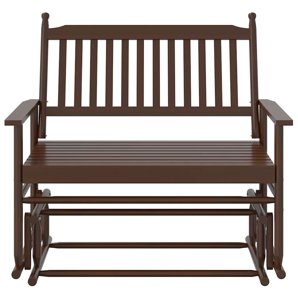 Gyngebenk brun 118x70x104,5 cm heltre poppel