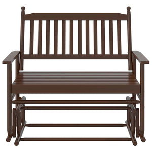 Gyngebenk brun 118x70x104,5 cm heltre poppel