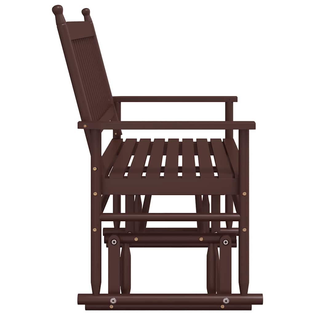 Gyngebenk brun 118x70x104,5 cm heltre poppel