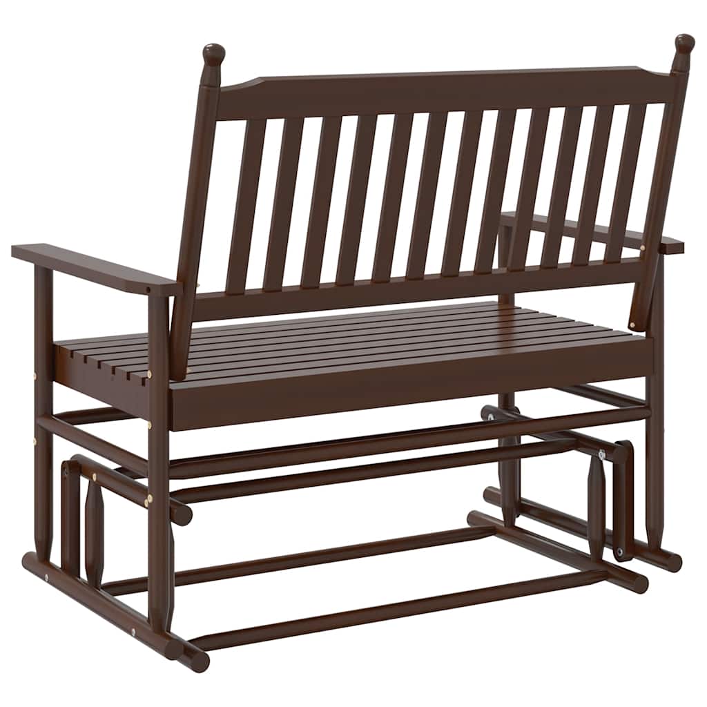 Gyngebenk brun 118x70x104,5 cm heltre poppel