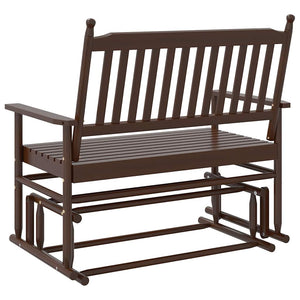 Gyngebenk brun 118x70x104,5 cm heltre poppel
