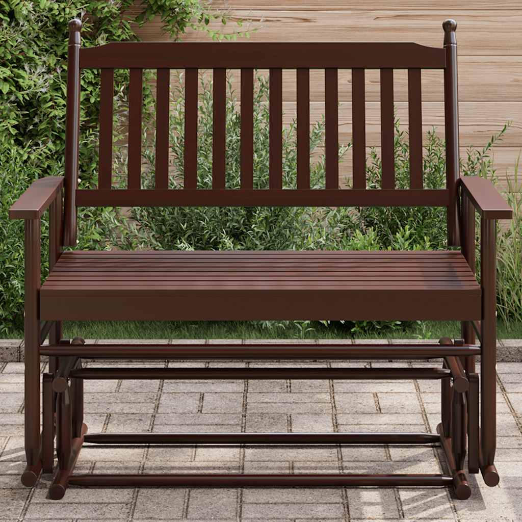 Gyngebenk brun 118x70x104,5 cm heltre poppel