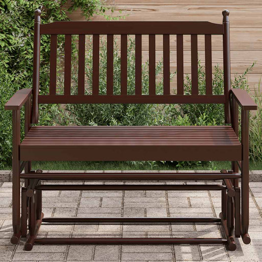 Gyngebenk brun 118x70x104,5 cm heltre poppel