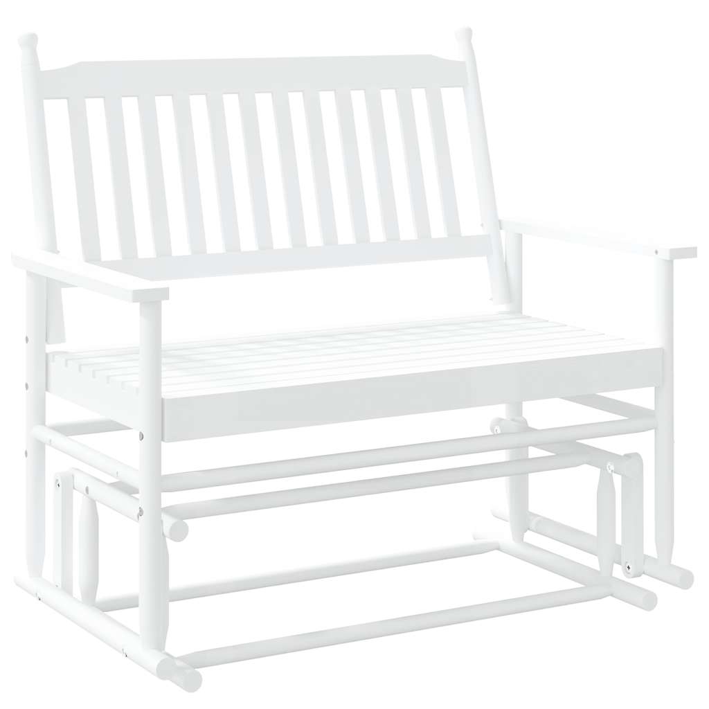 Gyngebenk hvit 118x70x104,5 cm heltre poppel