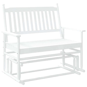 Gyngebenk hvit 118x70x104,5 cm heltre poppel