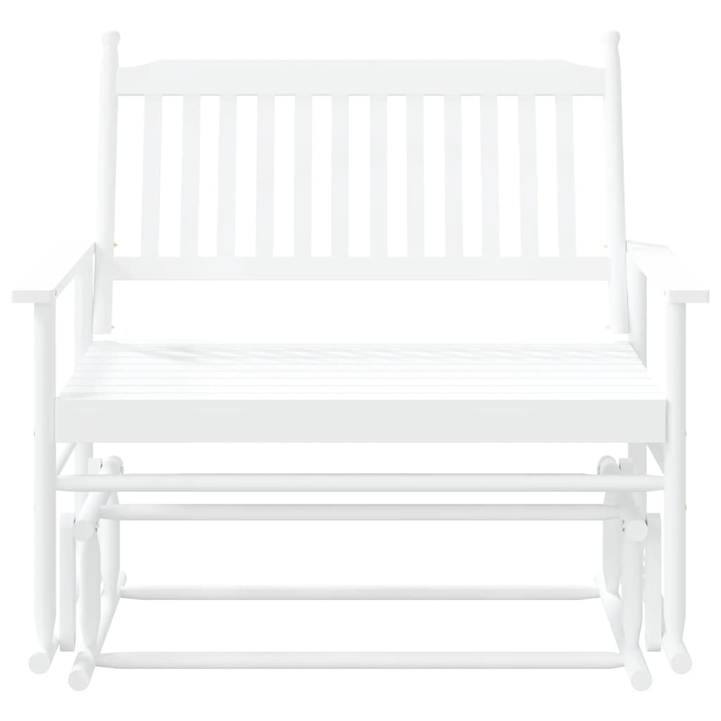 Gyngebenk hvit 118x70x104,5 cm heltre poppel