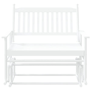 Gyngebenk hvit 118x70x104,5 cm heltre poppel