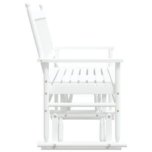 Gyngebenk hvit 118x70x104,5 cm heltre poppel