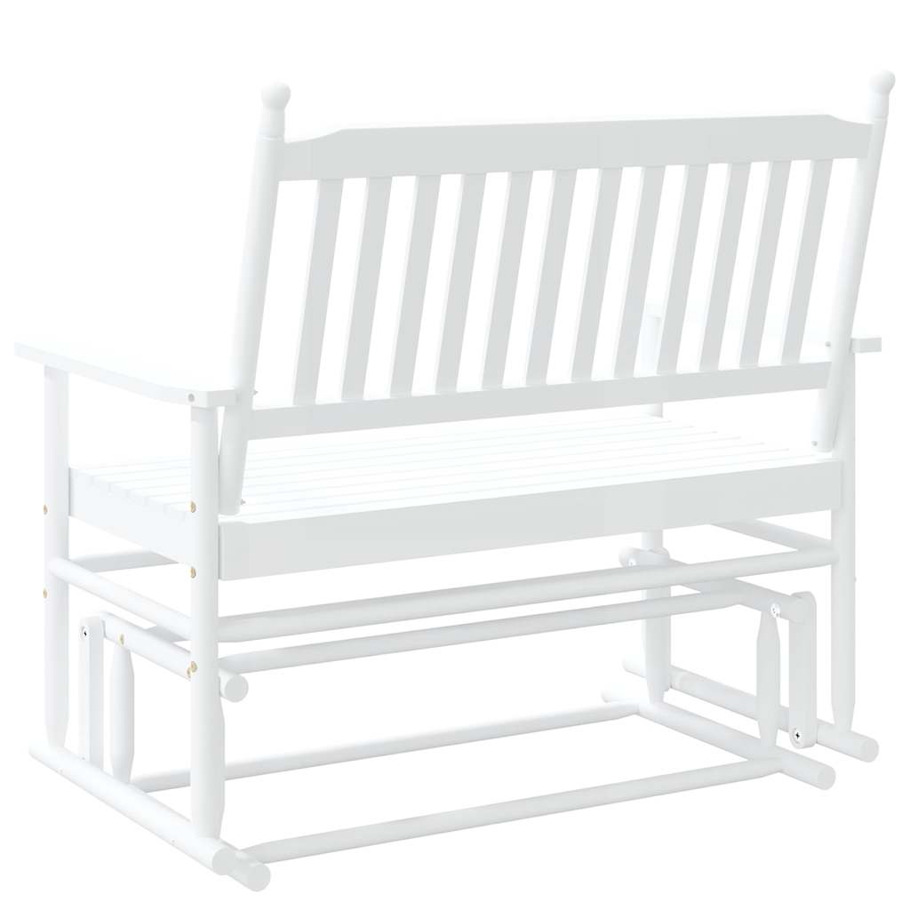Gyngebenk hvit 118x70x104,5 cm heltre poppel