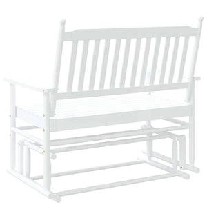 Gyngebenk hvit 118x70x104,5 cm heltre poppel
