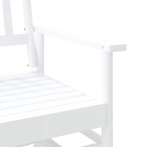 Gyngebenk hvit 118x70x104,5 cm heltre poppel