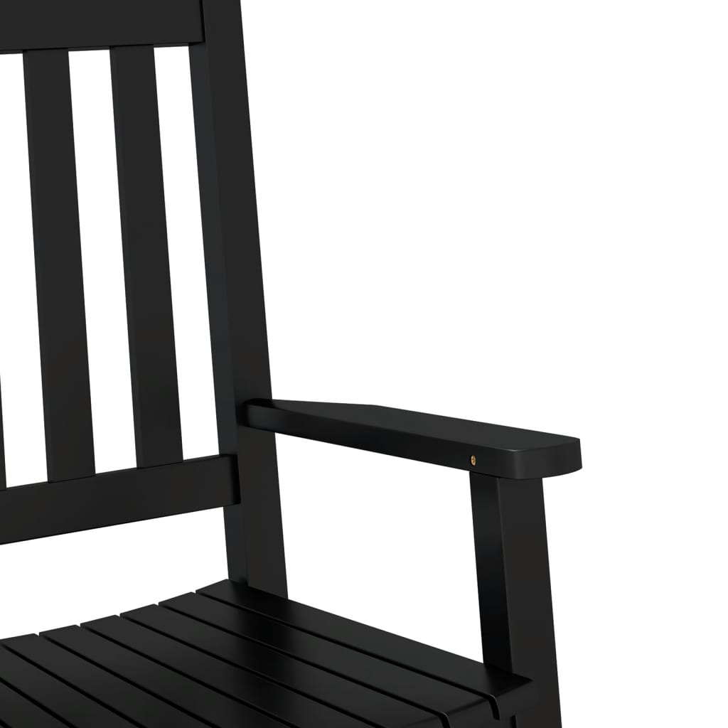 Gyngestoler for barn 2 stk svart heltre poppeltre