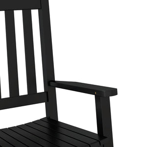 Gyngestoler for barn 2 stk svart heltre poppeltre