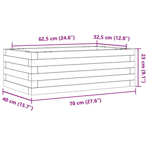 Hageplantekasse 70x40x23 cm impregnert furu