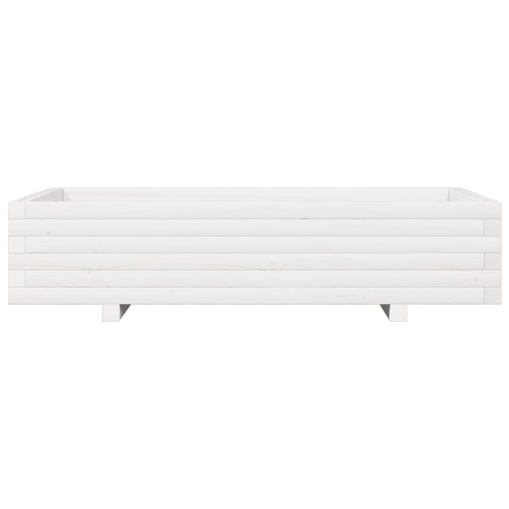 Plantekasse hvit 110x60x26,5 cm heltre furu