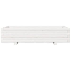 Plantekasse hvit 110x60x26,5 cm heltre furu
