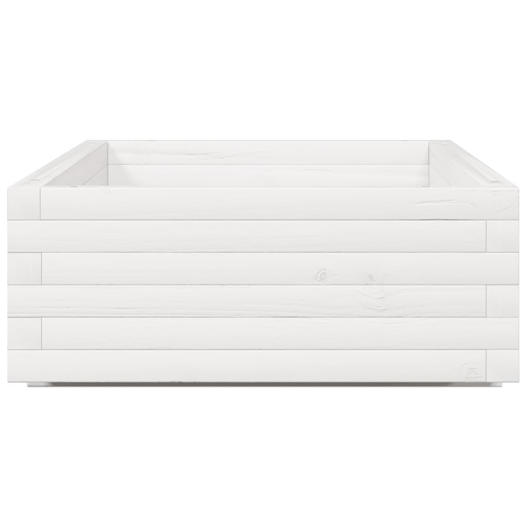 Plantekasse hvit 110x60x26,5 cm heltre furu