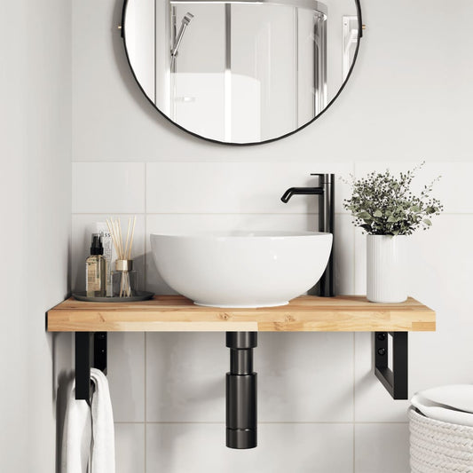 Bordplate 80x40x4 cm rektangulær heltre akasie