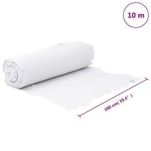 Geotextilmembran hvit 1x10 m polyesterfiber