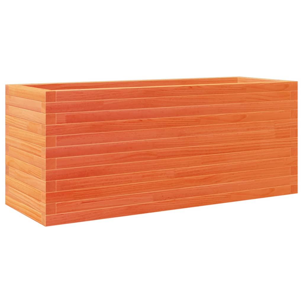 Plantekasse voksbrun 110x40x46 cm heltre furu