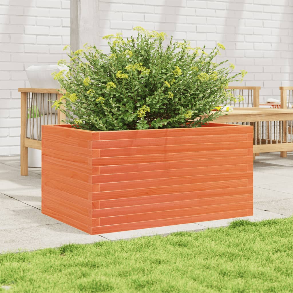 Hageplantekasse voksbrun 90x60x46 cm heltre furu
