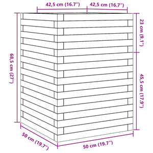 Plantekasse 50x50x68,5 cm heltre douglasgran