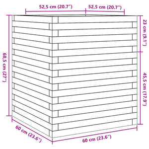 Plantekasse 60x60x68,5 cm heltre douglasgran