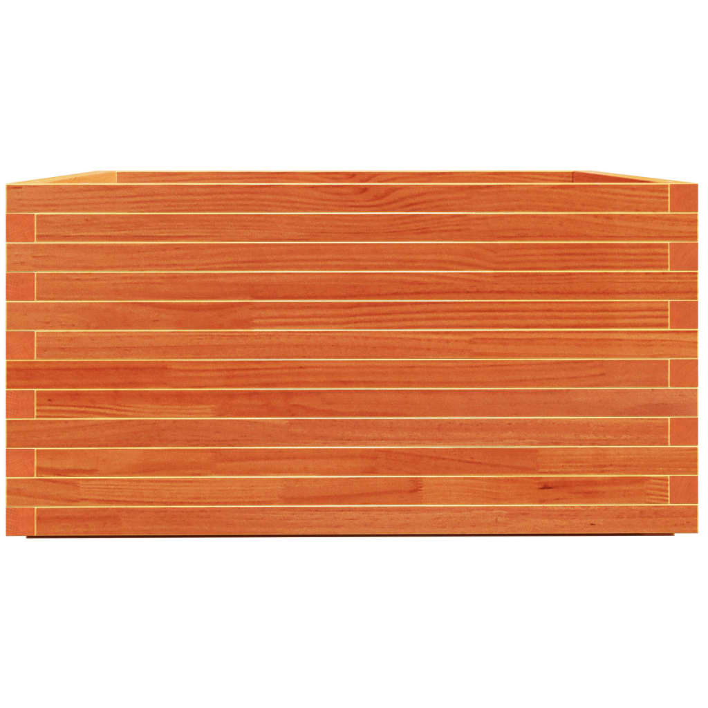 Plantekasse voksbrun 90x90x49,5 cm heltre furu