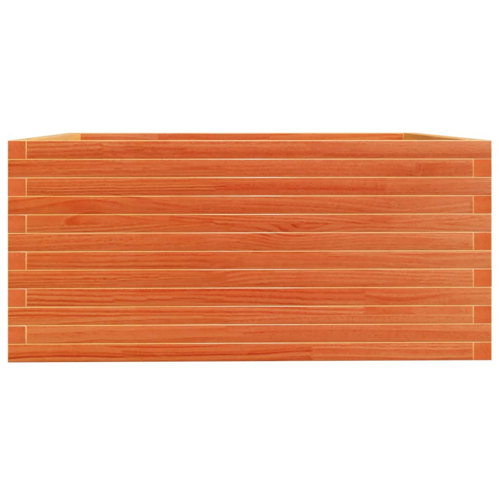 Plantekasse voksbrun 100x100x49,5 cm heltre furu