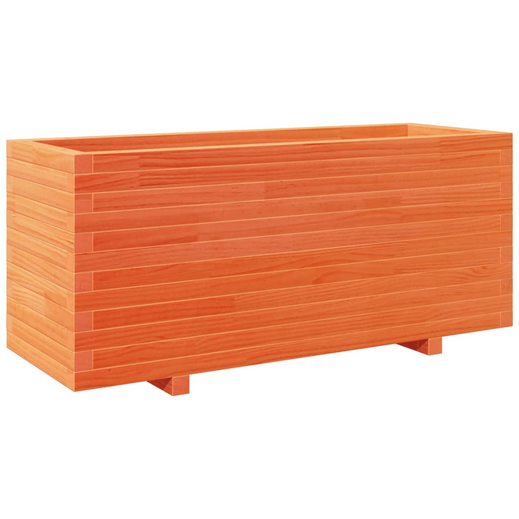 Planter box wax brown 110x40x49.5 cm solid pine wood