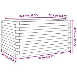 Planter 90x60x49.5 cm solid Douglas fir
