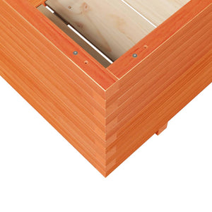 Planter box wax brown 110x60x49.5 cm solid pine wood