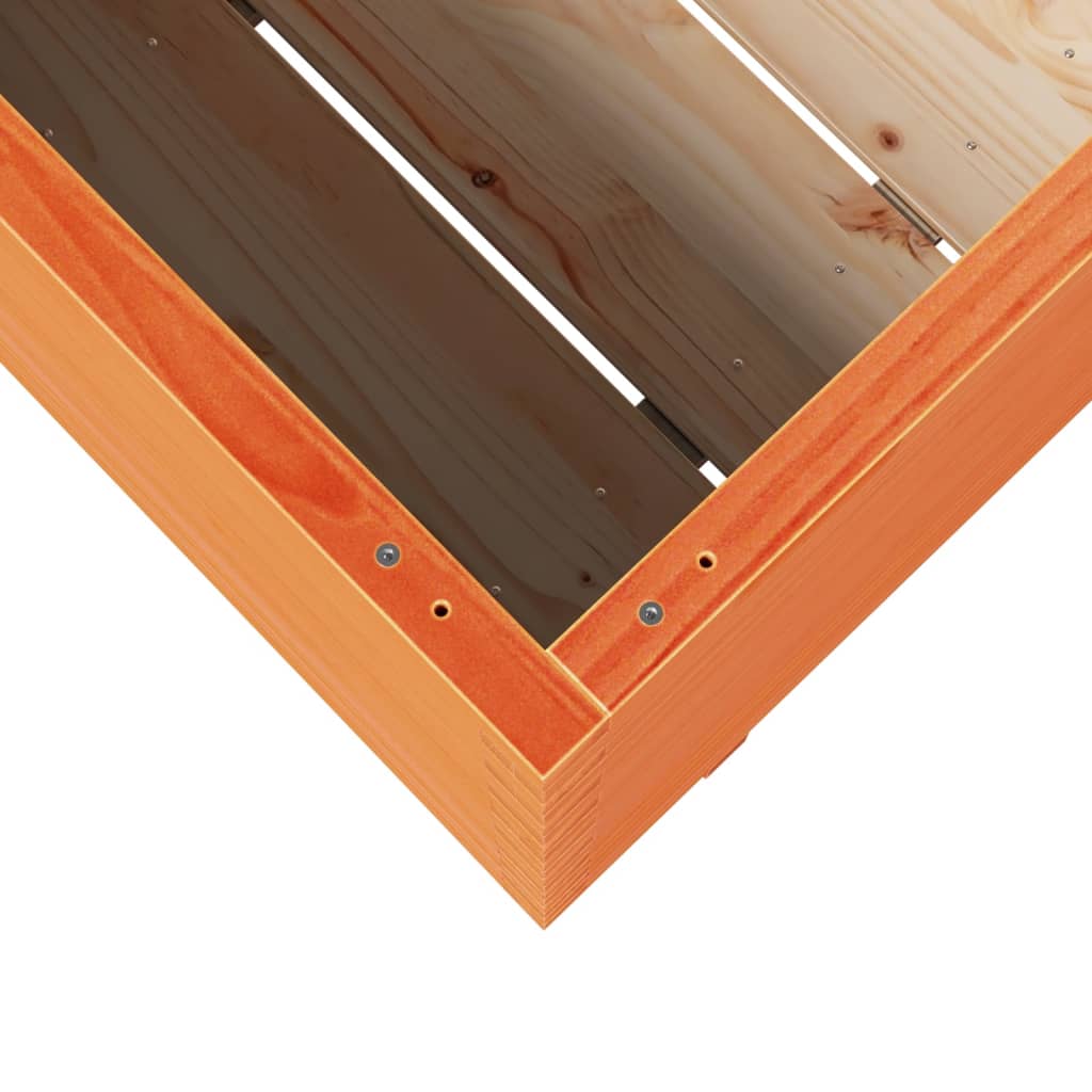 Plantekasse voksbrun 110x40x72 cm heltre furu