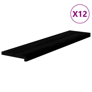 Trappetrinn 12 stk mørkebrun 110x30x2 cm heltre eik