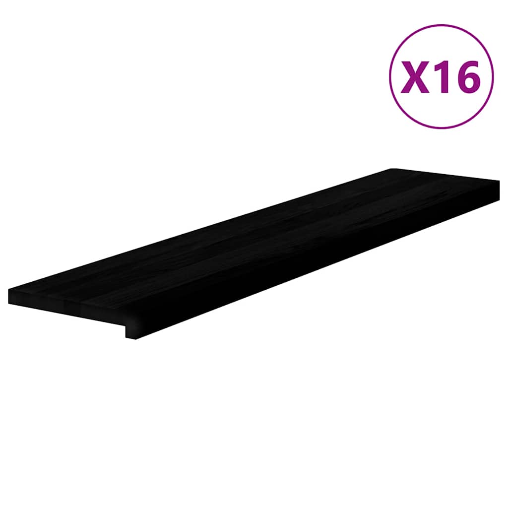 Trappetrinn 16 stk mørkebrun 120x25x2 cm heltre eik