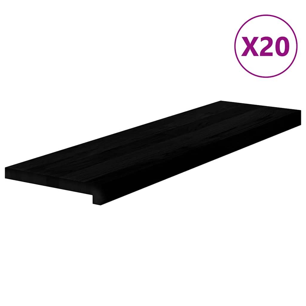 Trappetrinn 20 stk mørkebrun 90x30x2 cm heltre eik