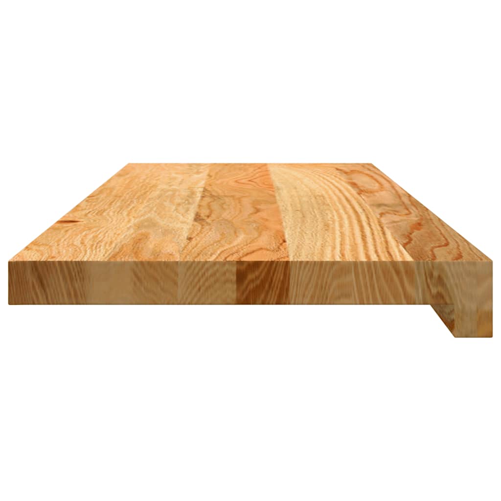 Trappetrinn 2 stk lysebrun 70x30x2 cm heltre eik