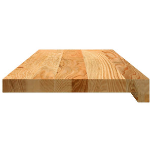 Trappetrinn 2 stk lysebrun 70x30x2 cm heltre eik