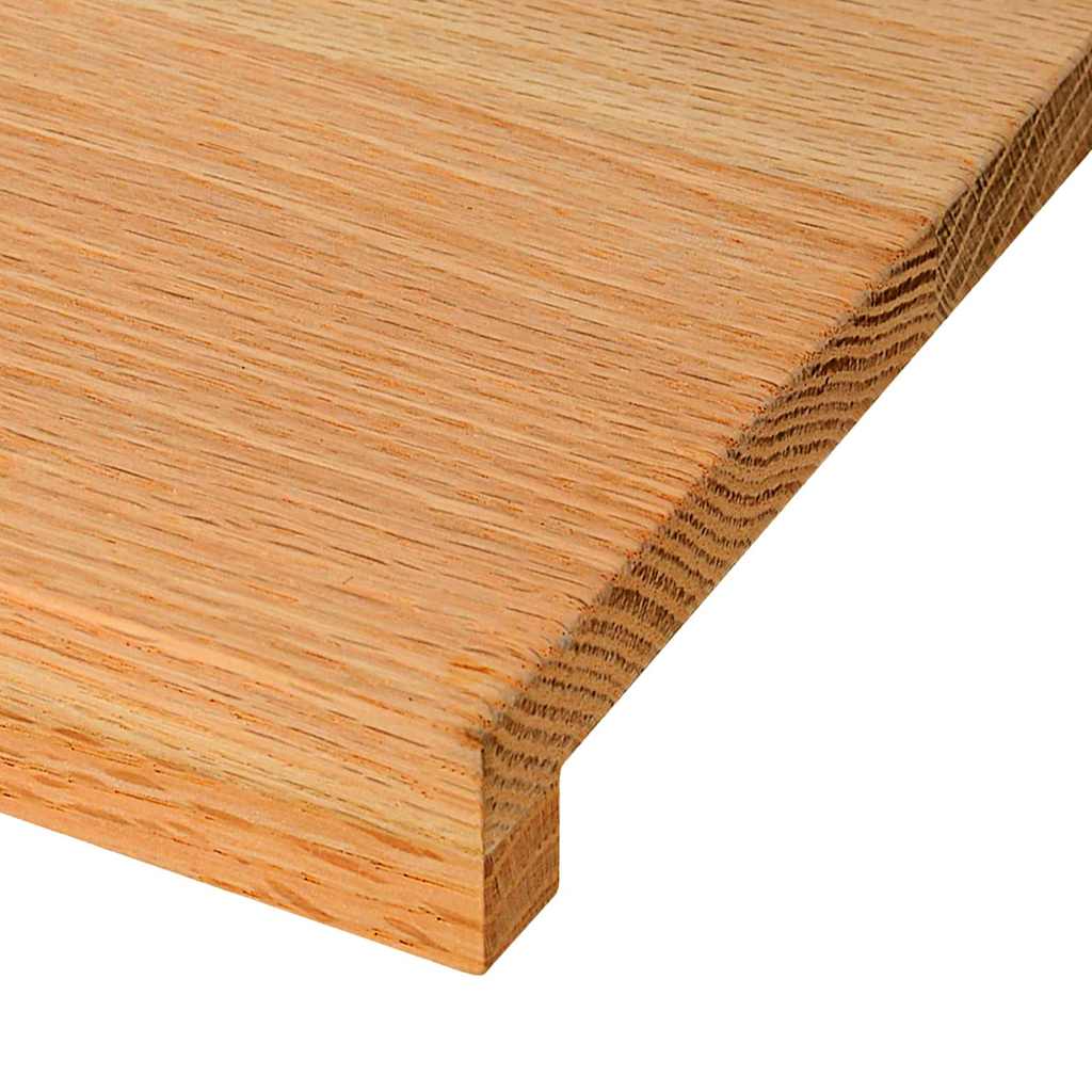 Trappetrinn 2 stk lysebrun 70x30x2 cm heltre eik