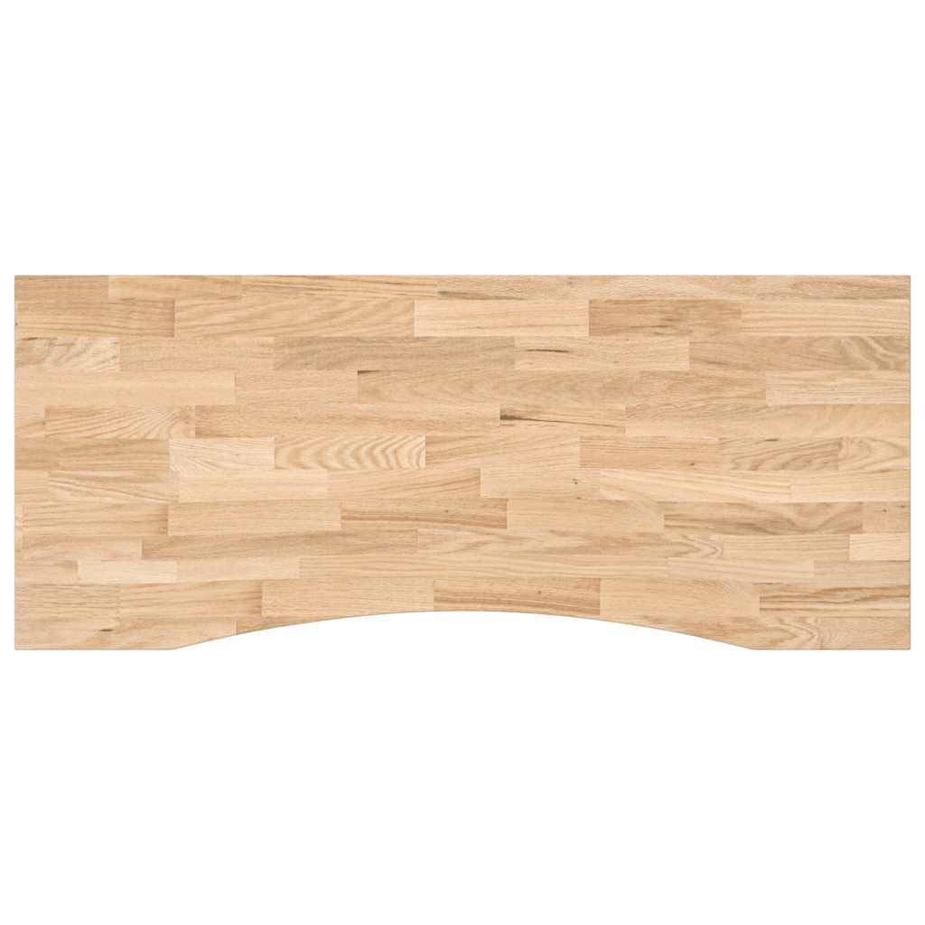 Bordplate rektangulær 120x60x2,5 cm ubehandlet heltre eik