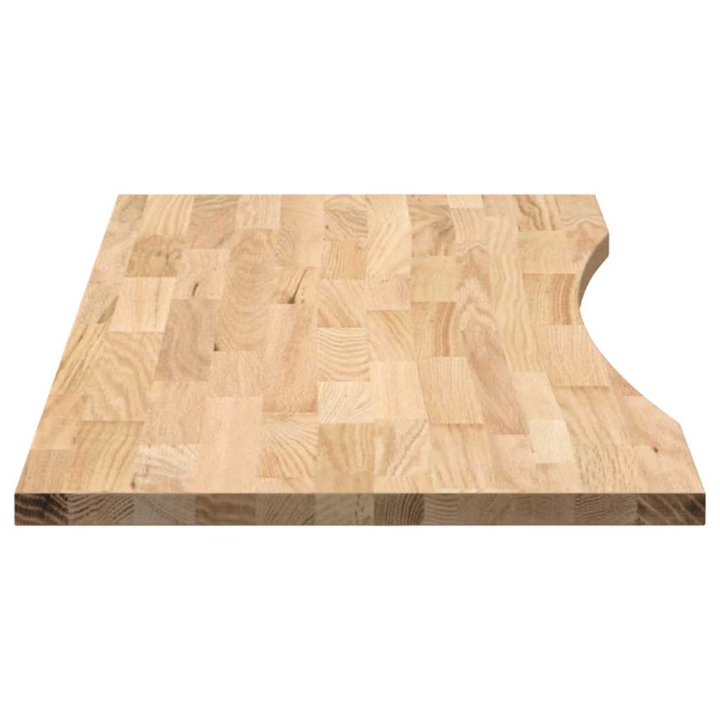 Bordplate rektangulær 120x60x2,5 cm ubehandlet heltre eik