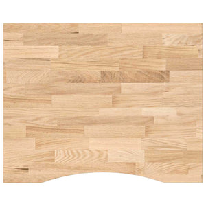 Bordplate rektangulær 100x80x2,5 cm ubehandlet heltre eik