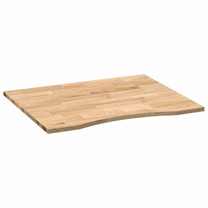 Bordplate rektangulær 100x80x2,5 cm ubehandlet heltre eik